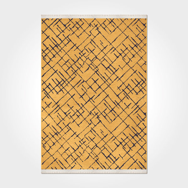 Wrought Studio Bespoky Anahi Yellow Geometric Cotton Area Rug Wayfair